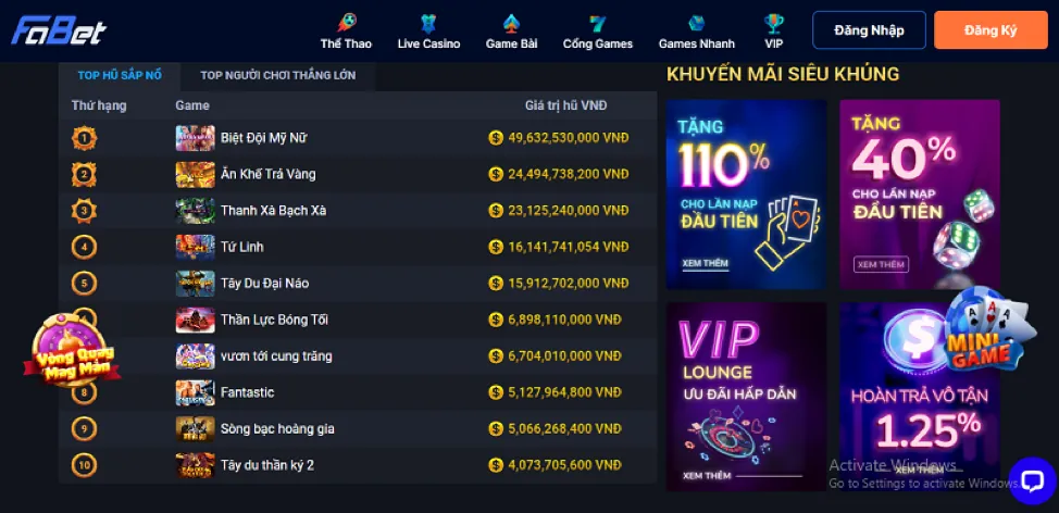 Ưu đãi đăng ký mới cho game bắn cá